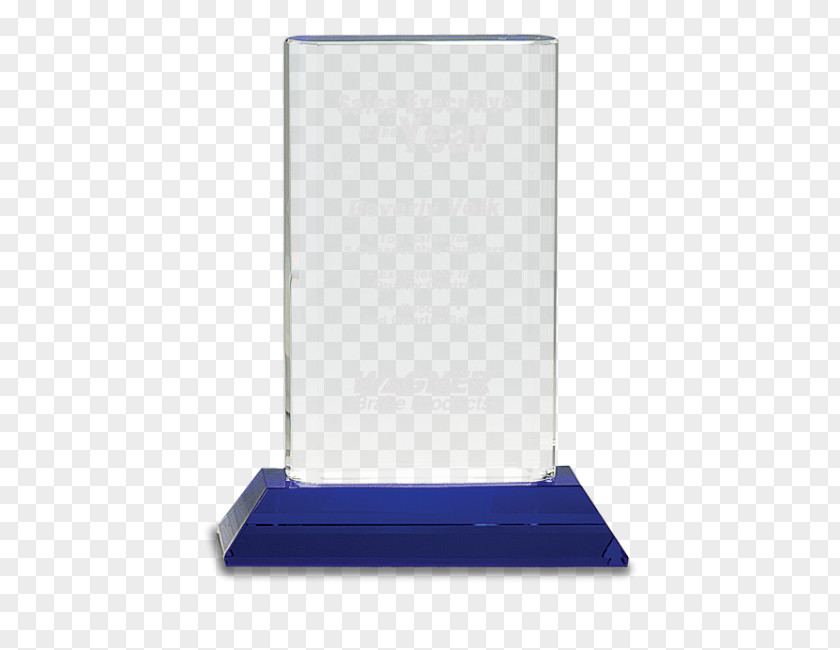 Trophy Award Commemorative Plaque Glass Crystal PNG