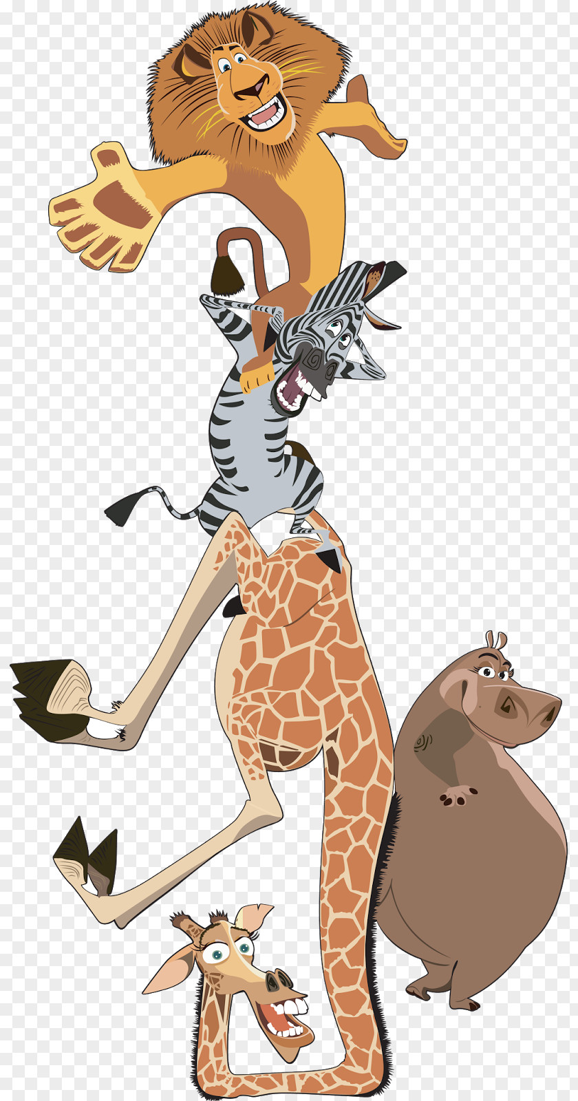 3d Giraffe Madagascar Cdr Clip Art PNG