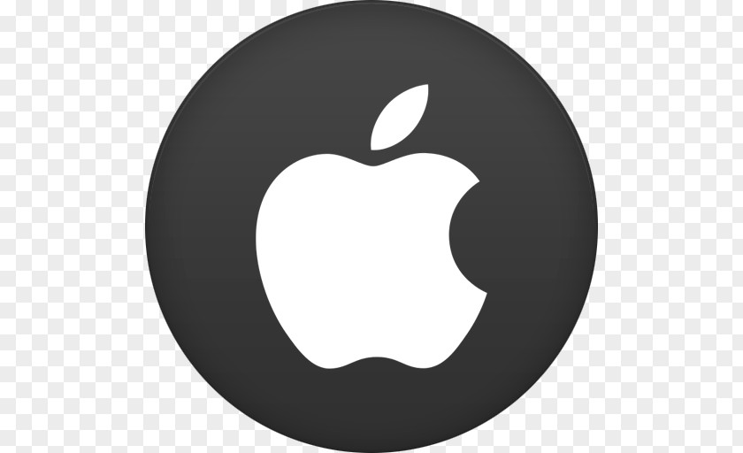 Apple 2 Symbol Black Logo Circle PNG