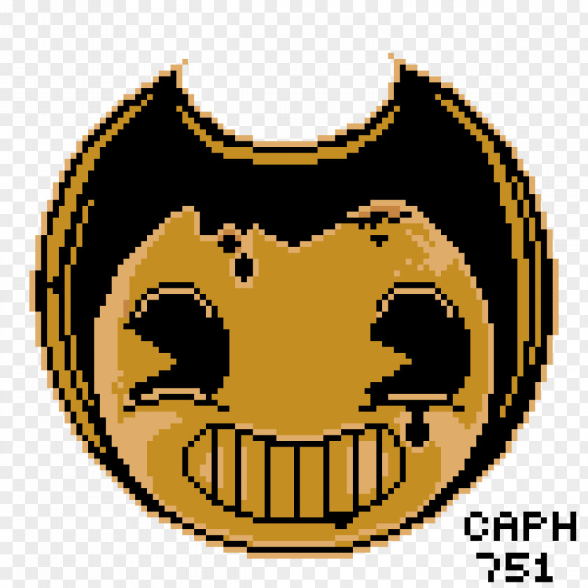 Bendy And The Ink Machine Pentagram Pixel Art Drawing Smiley Book PNG
