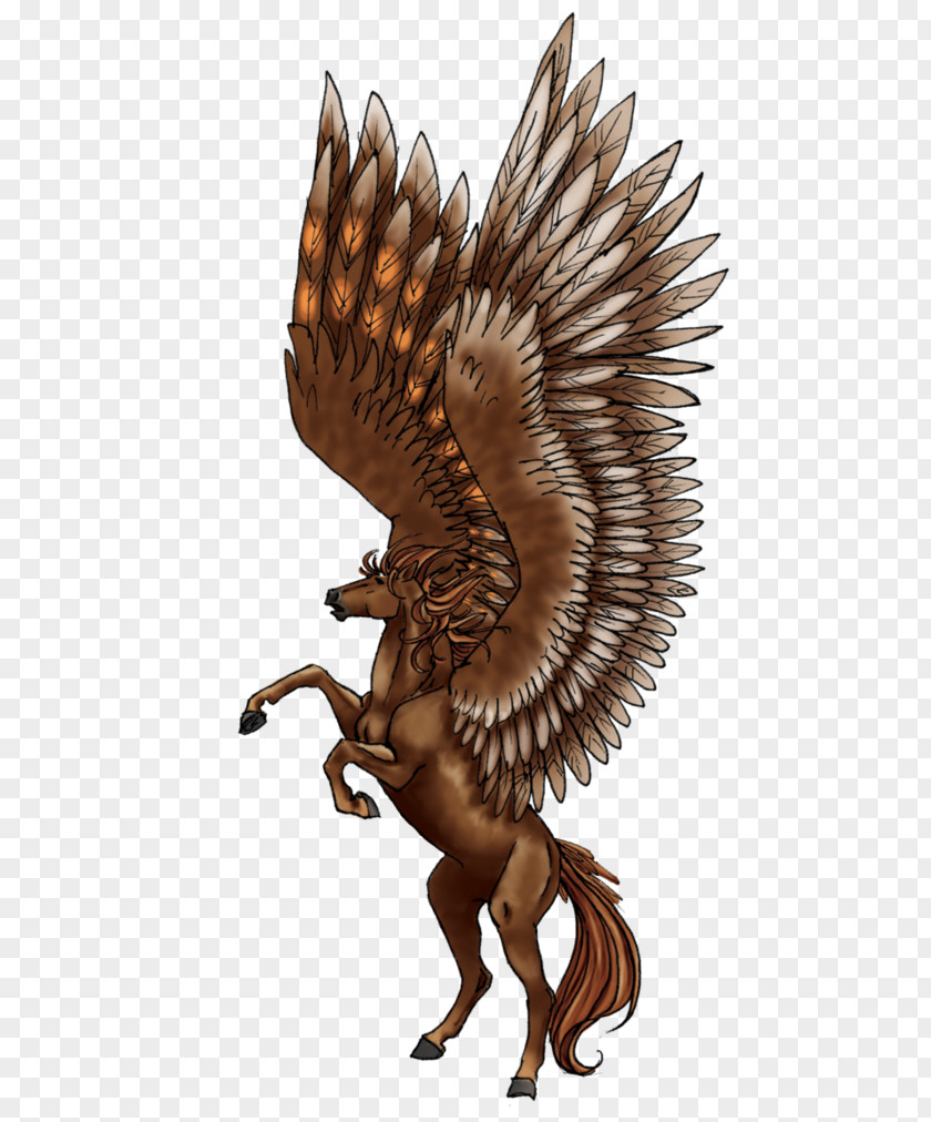 Pegasus Bird Of Prey Eagle Figurine PNG