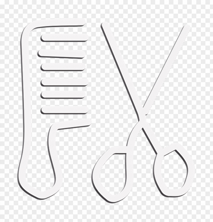 Logo Text Beauty Icon Haircut Hand Drawn PNG