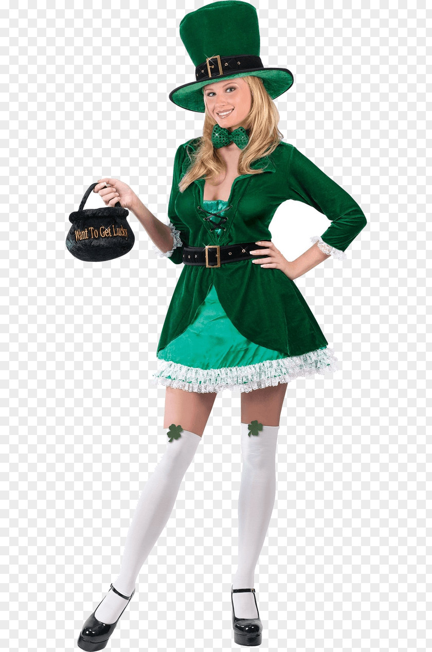 Saint Patrick's Day Leprechaun Costume Clothing Hat Woman PNG