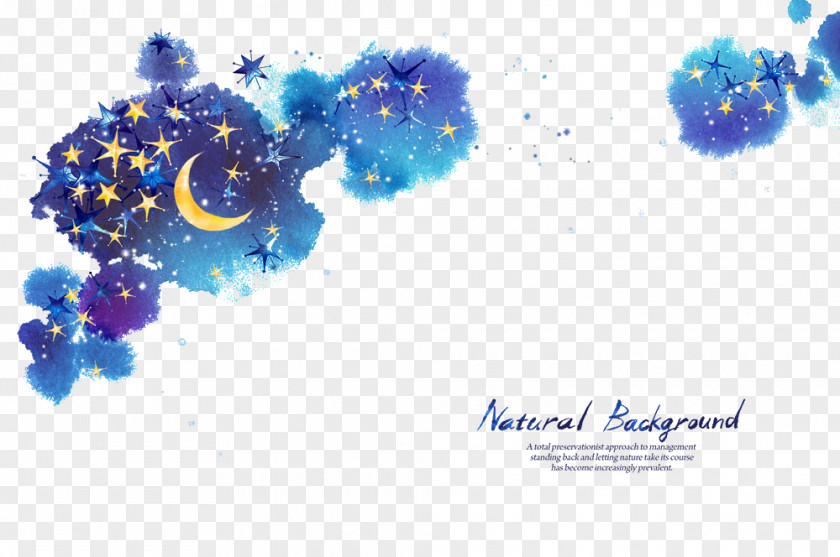 Starry Background Star Moon Night Sky PNG