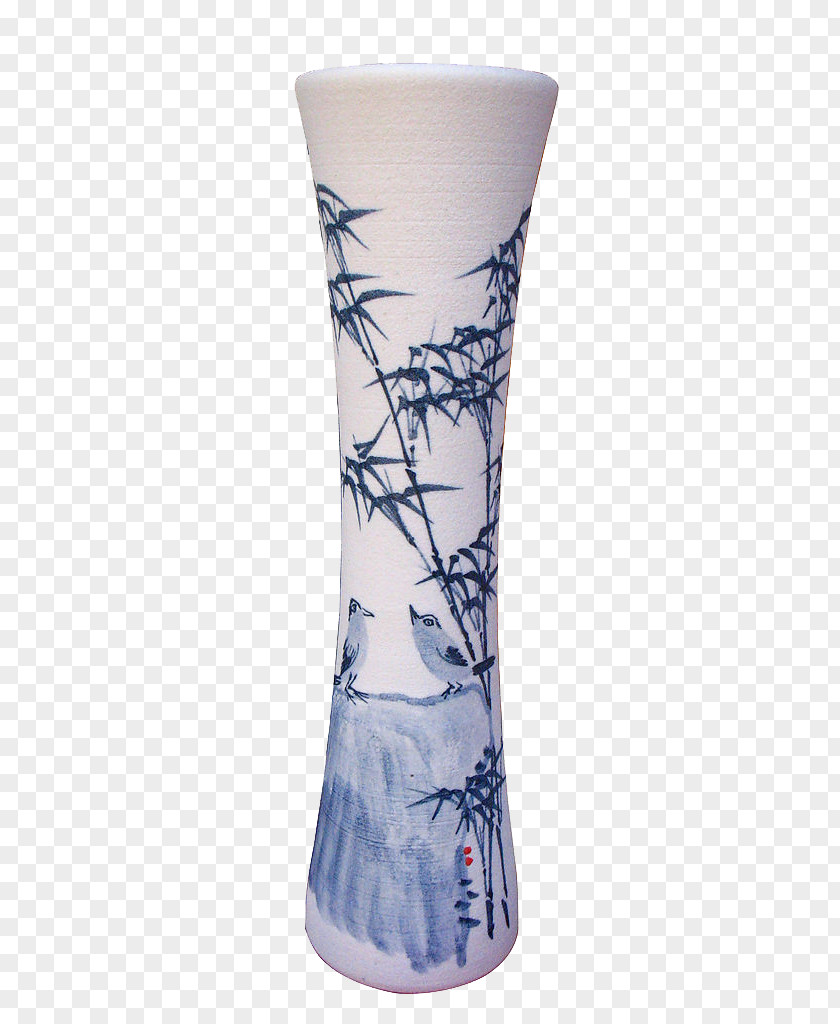 Bamboo Vase Blue And White Pottery Photography PNG