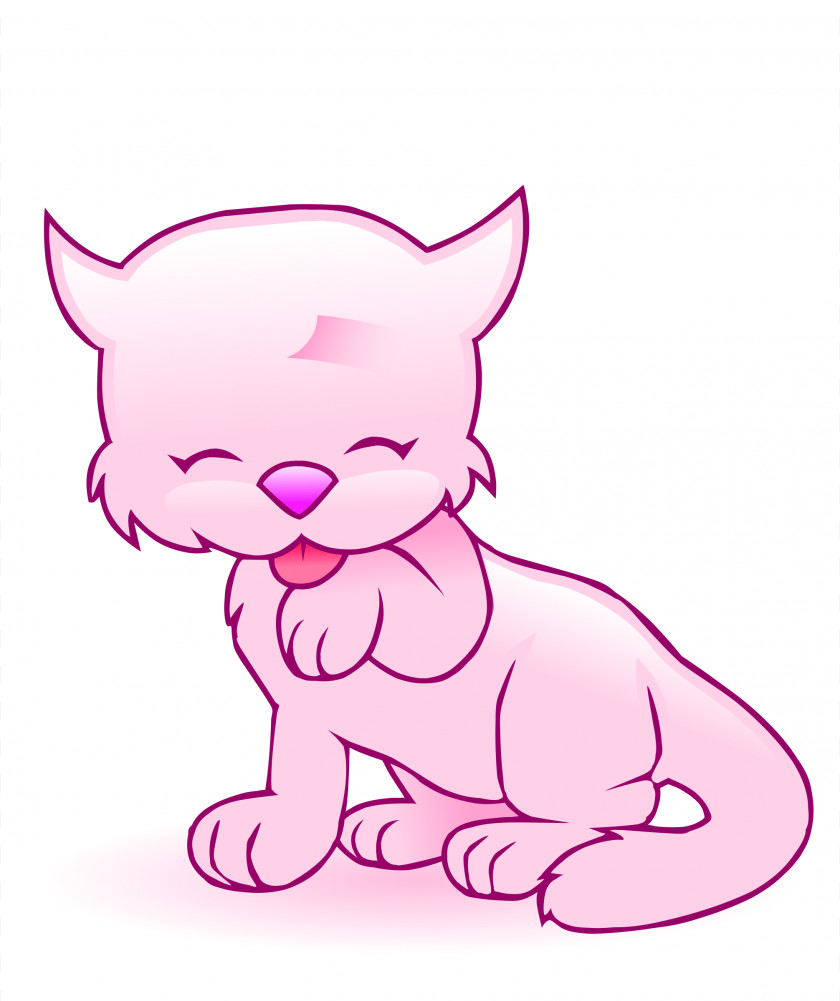 Pink Cat Cliparts Animation Remix Clip Art PNG