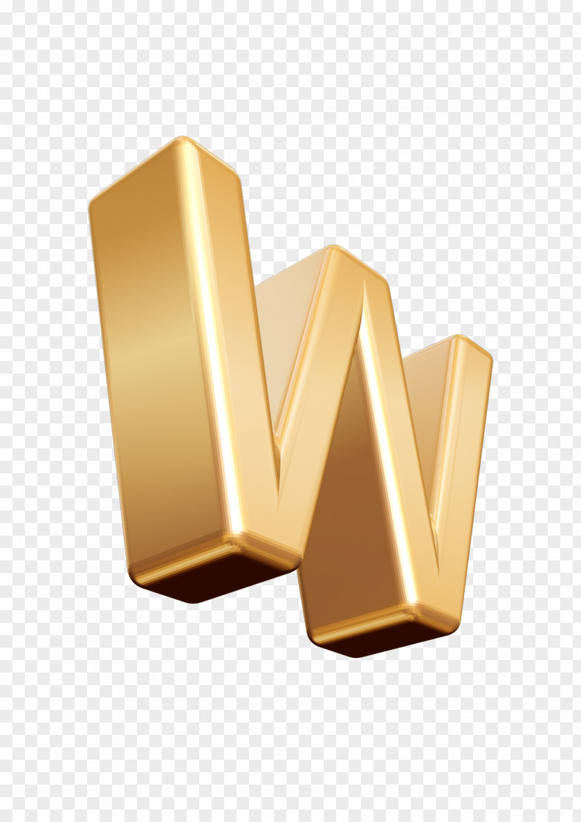 3D Letter W Font PNG