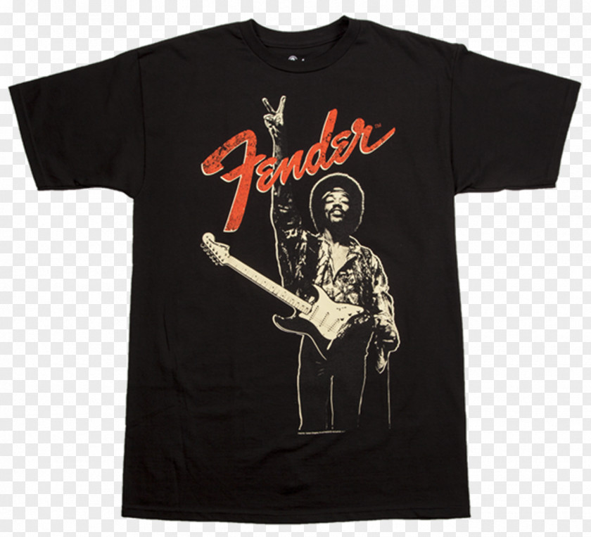 T-shirt Fender Jimi Hendrix Stratocaster Musical Instruments Corporation PNG