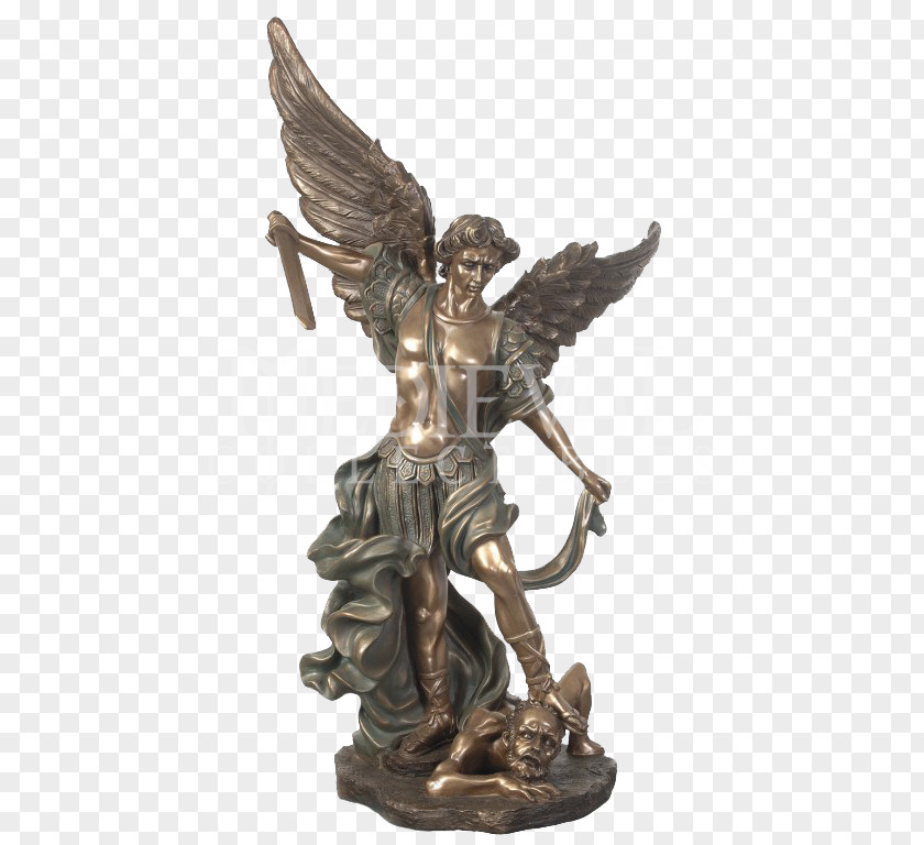 Michael Bronze Sculpture Statue Figurine PNG