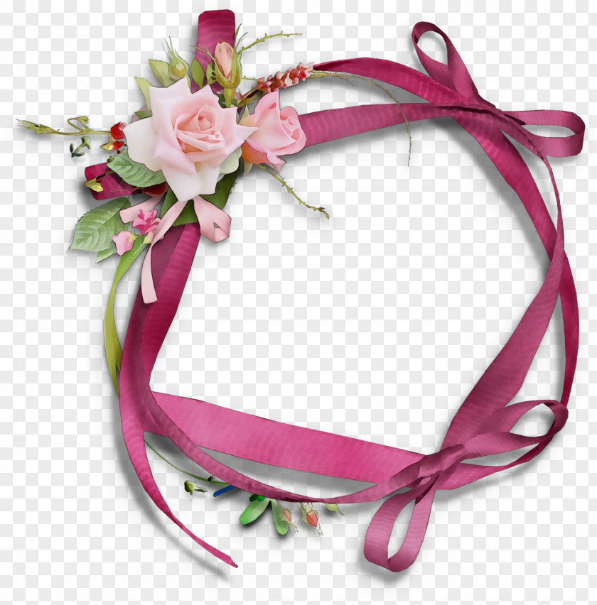 Ribbon Headpiece Rose Flower Drawing PNG