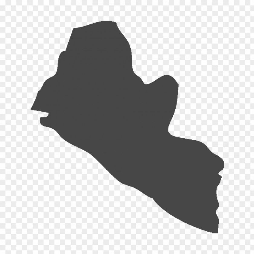 Silhouette Liberia Vector Map PNG