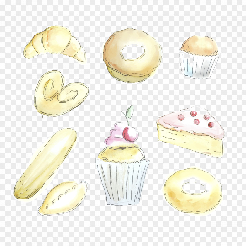 Vector Cake Croissant Doughnut Cupcake Cream Bun Bread PNG