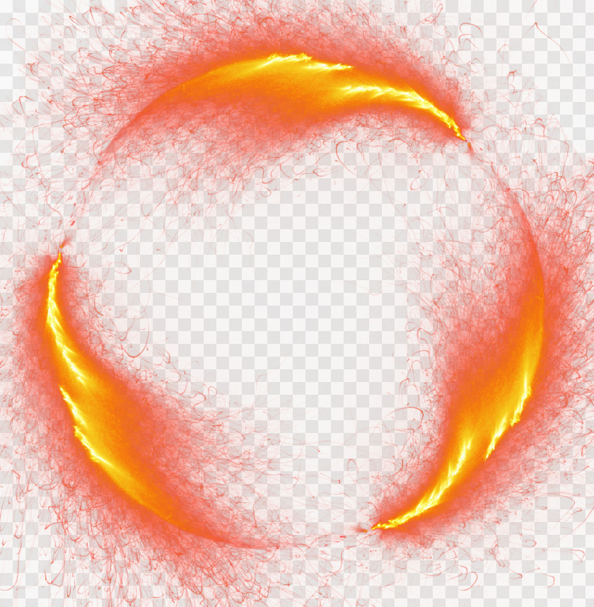 Burst Of Fire Round Border Light Flame PNG