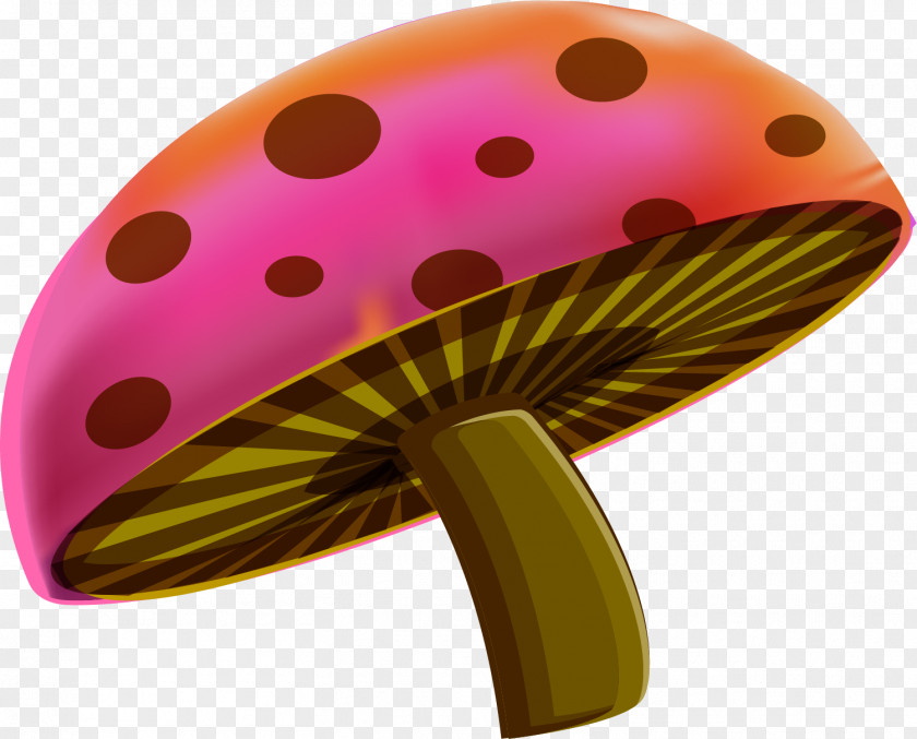 Cartoon Pink Mushroom PNG