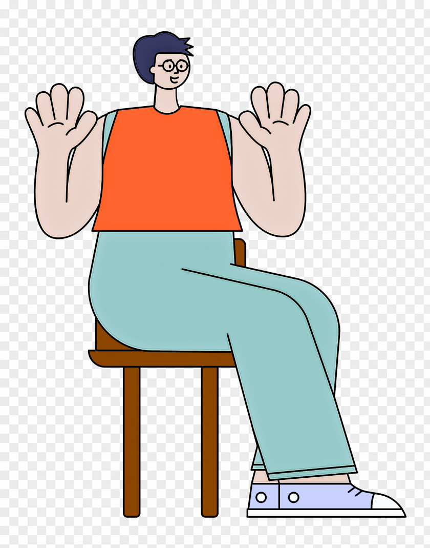 Chair Sitting Cartoon Human Shoe PNG