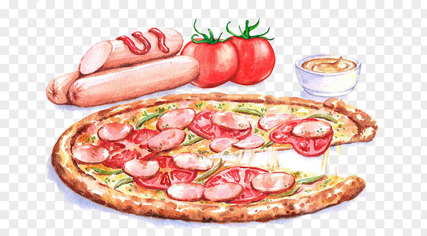 Delicious Pizza With Bacon Prosciutto Sicilian Italian Cuisine Ham PNG