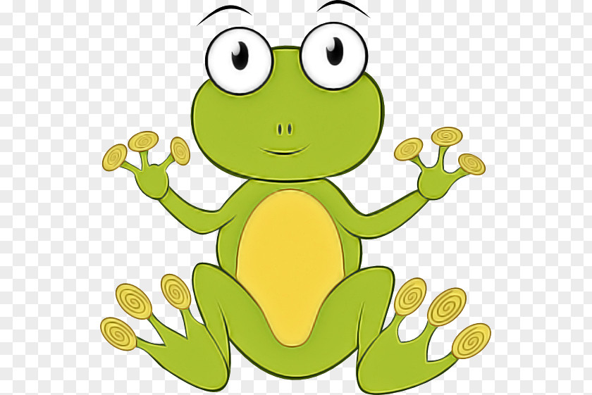 Green Cartoon Frog Yellow True PNG