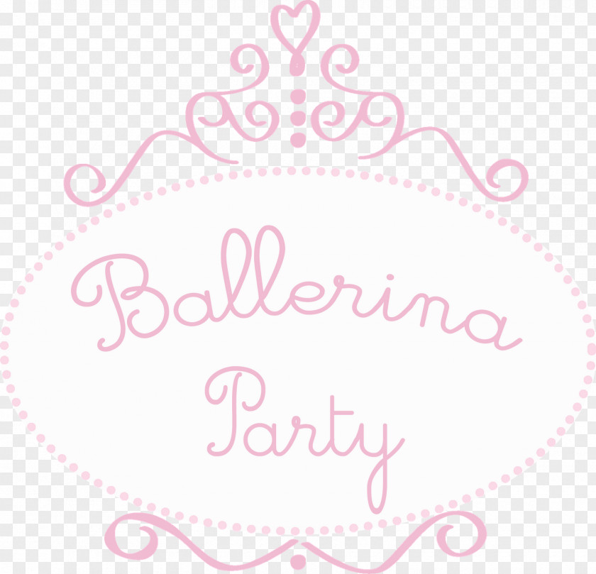 Cute Ballerina Logo Pink M Font PNG