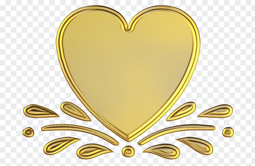 Love Heart Yellow PNG