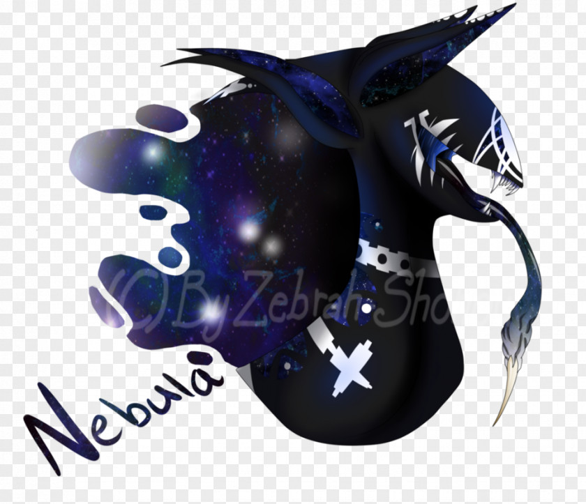 Nebula Texture Cobalt Blue Font PNG