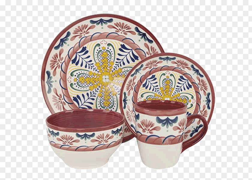 Dishes Set Pottery Porcelain Saucer Plate Tableware PNG