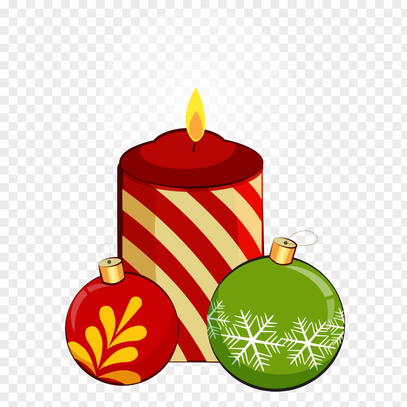 Free Candle Christmas Day Ornament Clip Art Image PNG