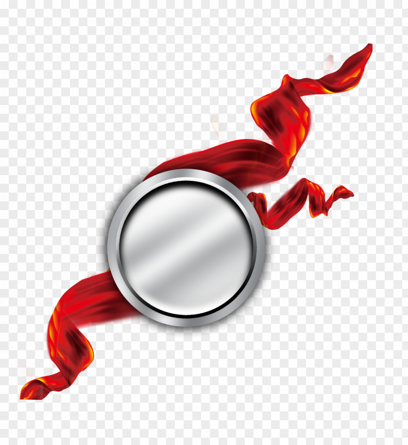 Medals Silver Medal Red Textile PNG