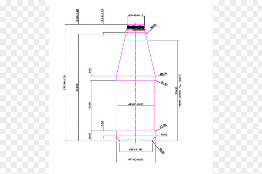 Mineral Water Bucket Line Angle Diagram PNG