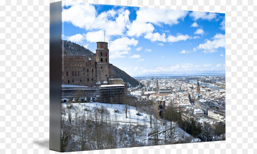Building Heidelberg Castle Winter Imagekind Canvas PNG