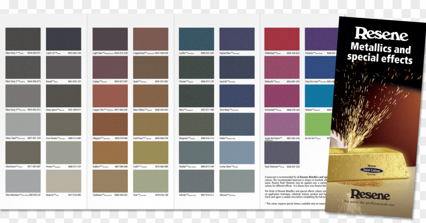 Paint Metallic Color Chart PNG