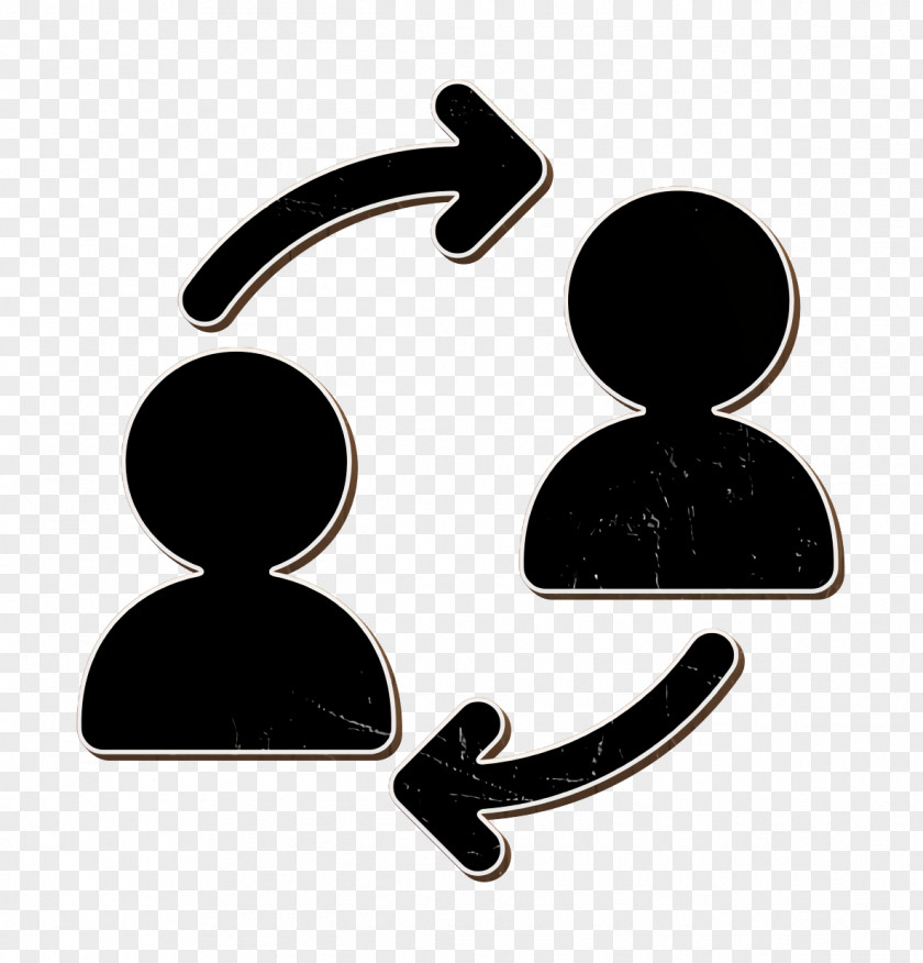People Icon Connection Communication Fill PNG