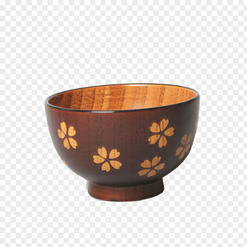 Cherry Wood Bowl Ceramic PNG
