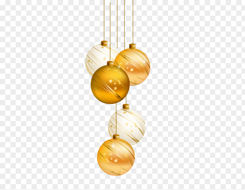Golden Christmas Charm Ornament Adobe Illustrator PNG