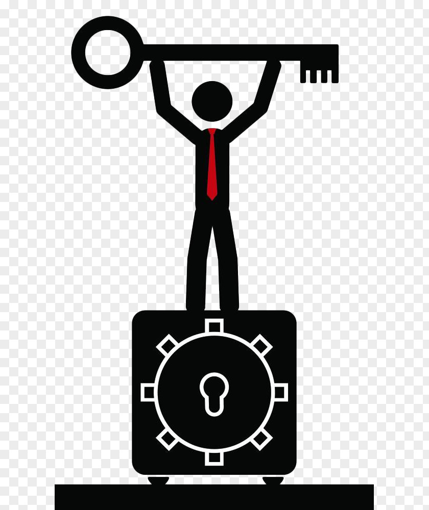 Hand-painted Black Safe Stick Figure Stock Photography Illustration PNG