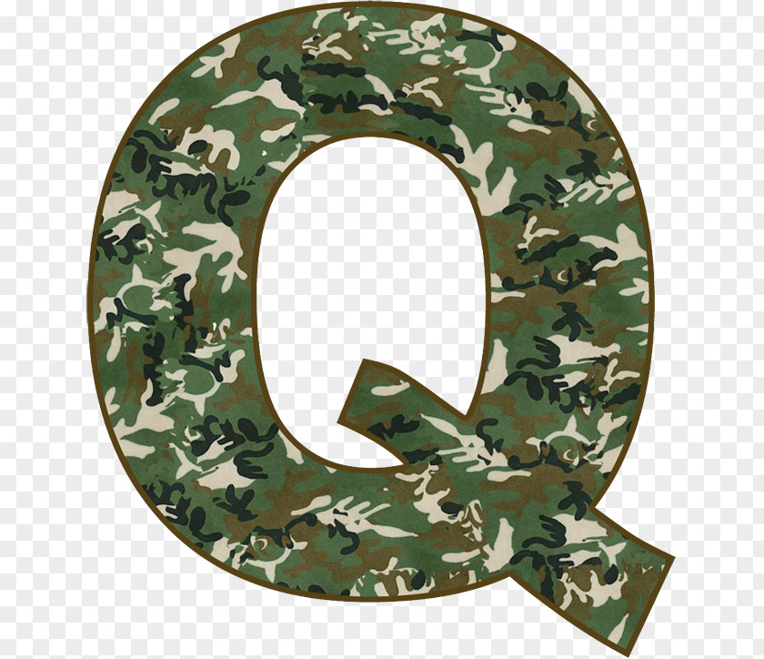 Military Letter Case Alphabet Camouflage PNG