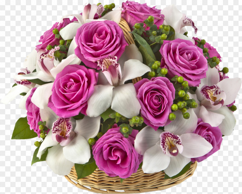 Boho Flowers Flower Bouquet Cut Rose Basket PNG