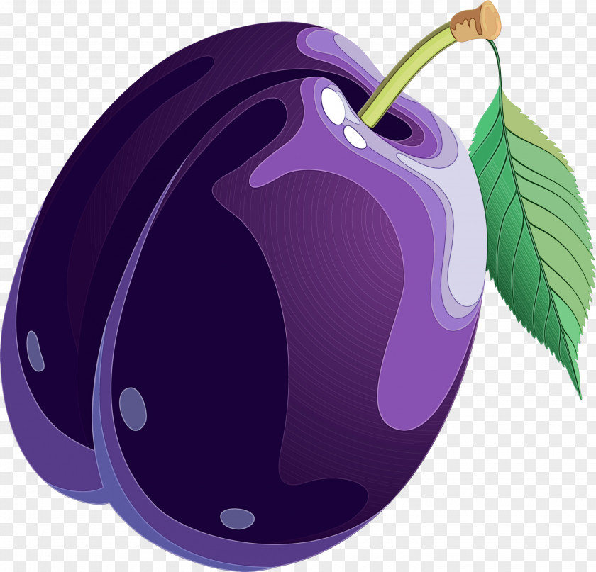 Eggplant European Plum Violet Purple Fruit Leaf Lilac PNG