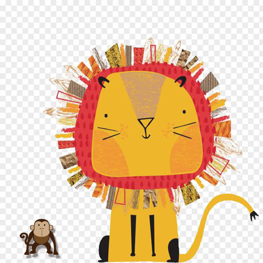 Lion Monkey Clip Tiger Illustration PNG