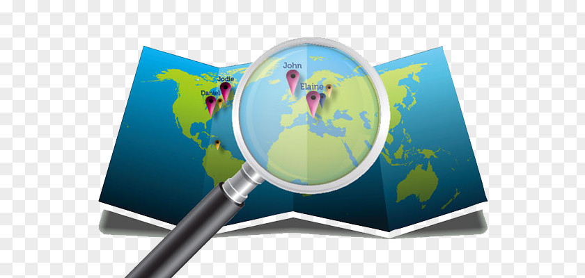 Magnifying Glass And Map World Google Maps Icon PNG