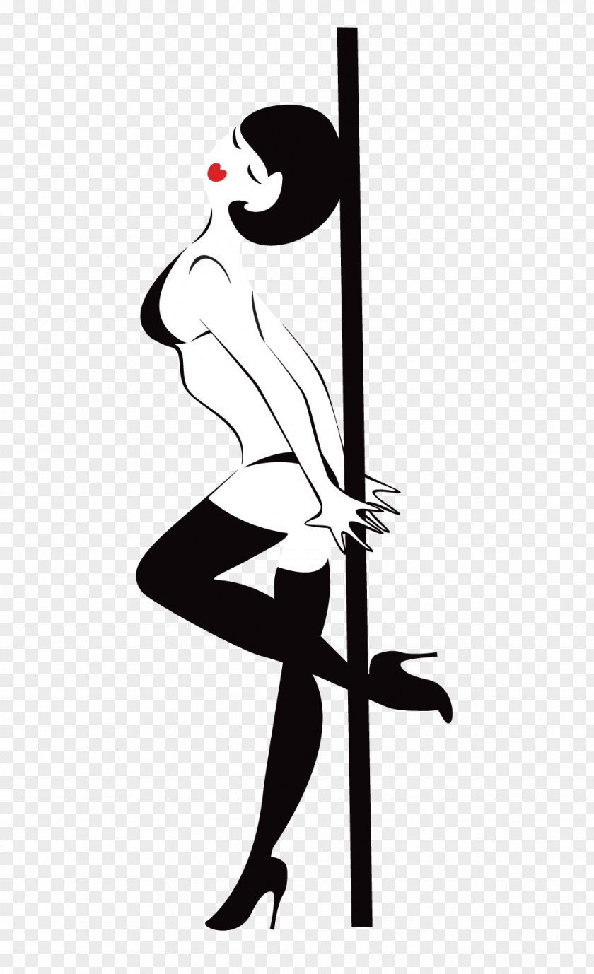 Pipe Dancers Pole Dance Silhouette Cartoon PNG