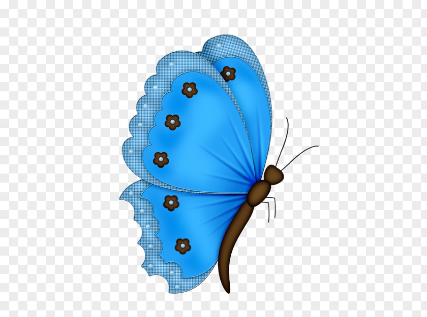 Blue Flowers Butterfly Paper Butterflies & Insects In Colour PNG