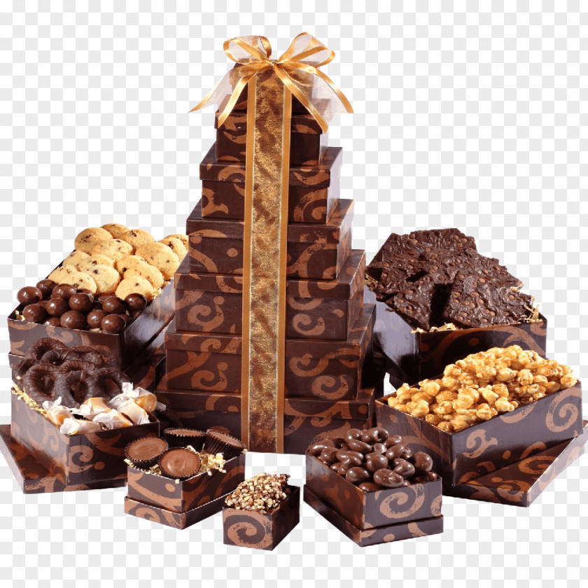 Chocolate Brownie Food Gift Baskets Christmas PNG