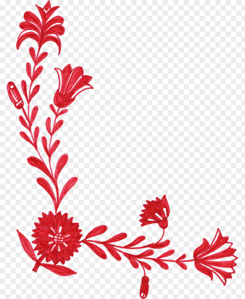 Floral Ornament Border Flowers Clip Art PNG