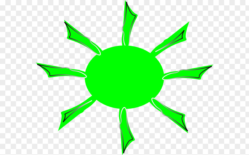 Green Sun God Clip Art PNG