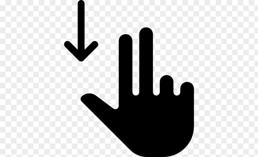 Black And White Finger Hand PNG
