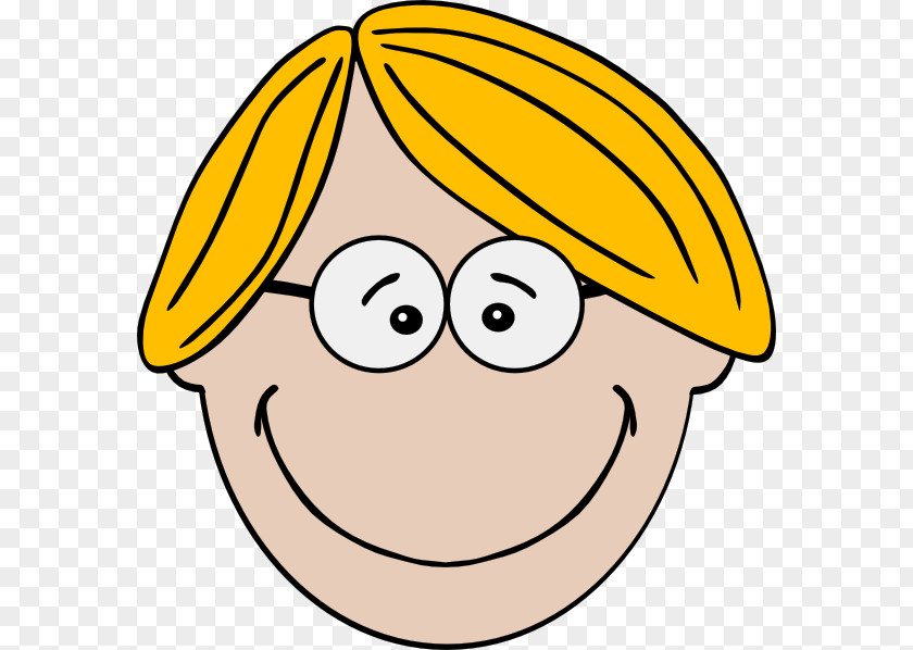 Boy With Glasses Smiley Blond Clip Art PNG