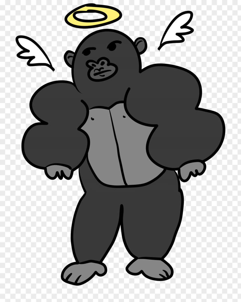 Rip Harambe Gorilla Clip Art Bear Human Behavior Black PNG