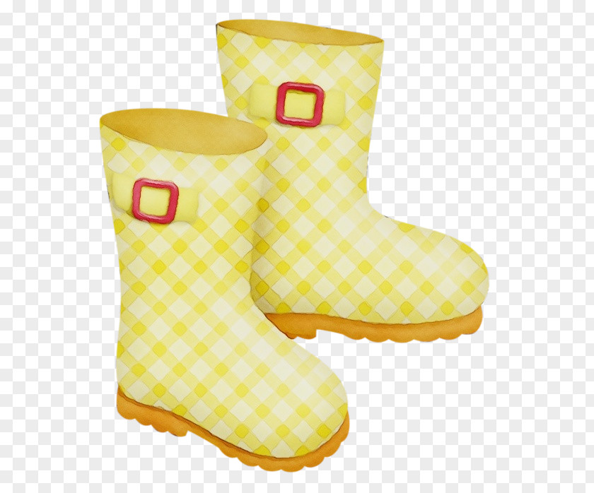 Shoe Yellow Boot Rain PNG