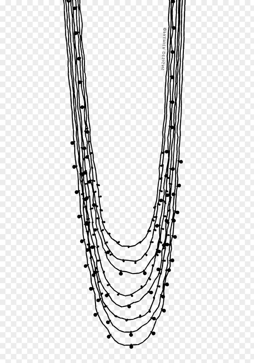 Chain Line Neck Shoe Pattern PNG
