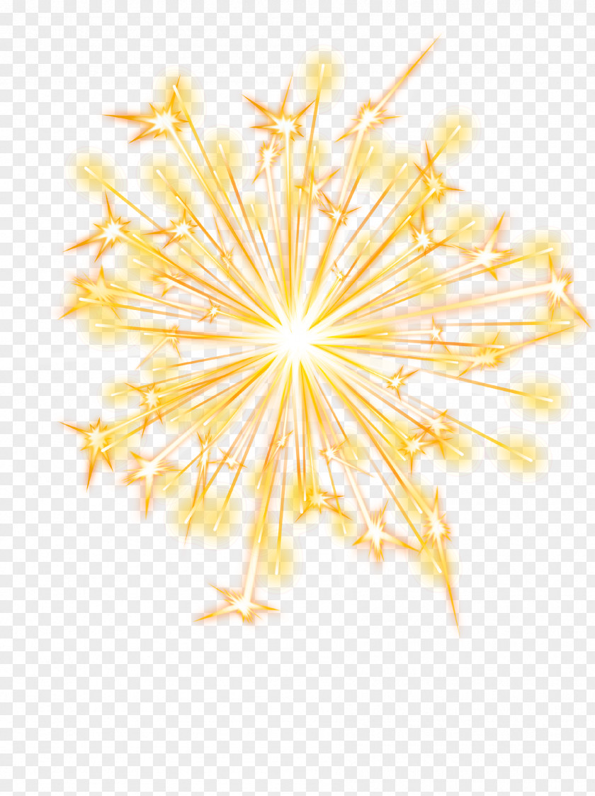 Fireworks Yellow New Year Clip Art PNG